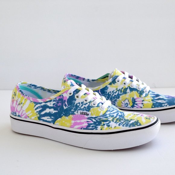 VANS CONFYCUSH AUTHENTIC TIE DYE BLUE PINK SNEAKER SHOES orchid - Picture 1 of 7